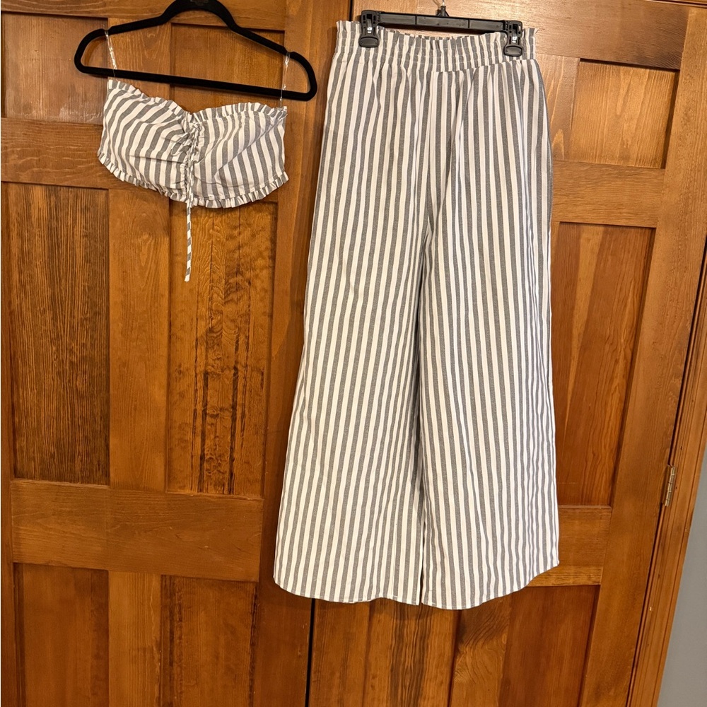 HYFVE Sailor Striped 2-piece set, Grey, large, NWT